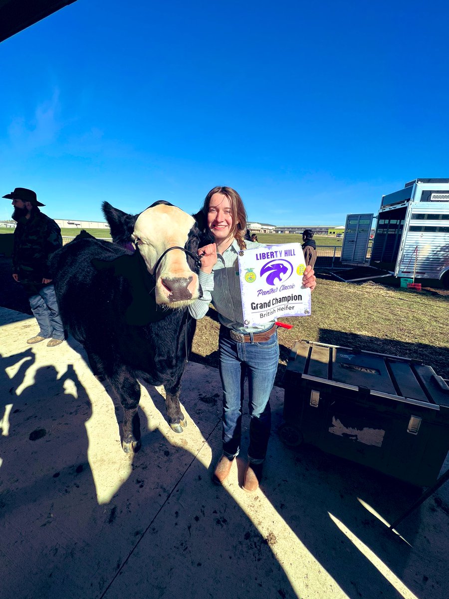 Congratulations to Kendall and Raegan on being Grand Champions at the Liberty Hill FFA show this morning!