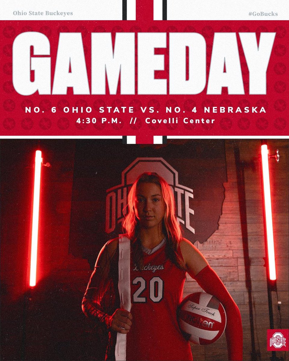 It's military appreciation day as we welcome a SOLD-OUT crowd to the Covelli Center ‼️

🆚 No. 4 Nebraska
⏰ 4:30 p.m. ET
📍 Covelli Center
📊: go.osu.edu/wvb-nebraska-n…
📺: BTN

#GoBucks #Team53
