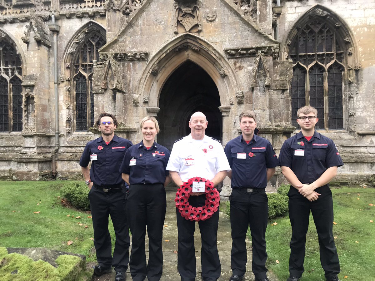 Proud to represent Brant Broughton fire station at the Remembrance service at St Helen’s Church