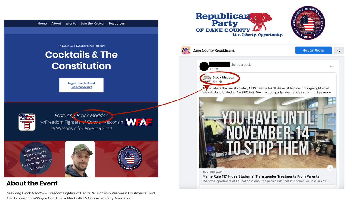jnorcr's tweet photo. Dane County Republicans seem just as extreme as others, say, in #WaukeshaCountyWI.
There is a link to Wisconsin for America First and The America Project (Flynn, Byrne) and Operation Eagles Wings.
https://t.co/uTRjNARKqD
#DaneCountyWI https://t.co/edc8oQxAUs