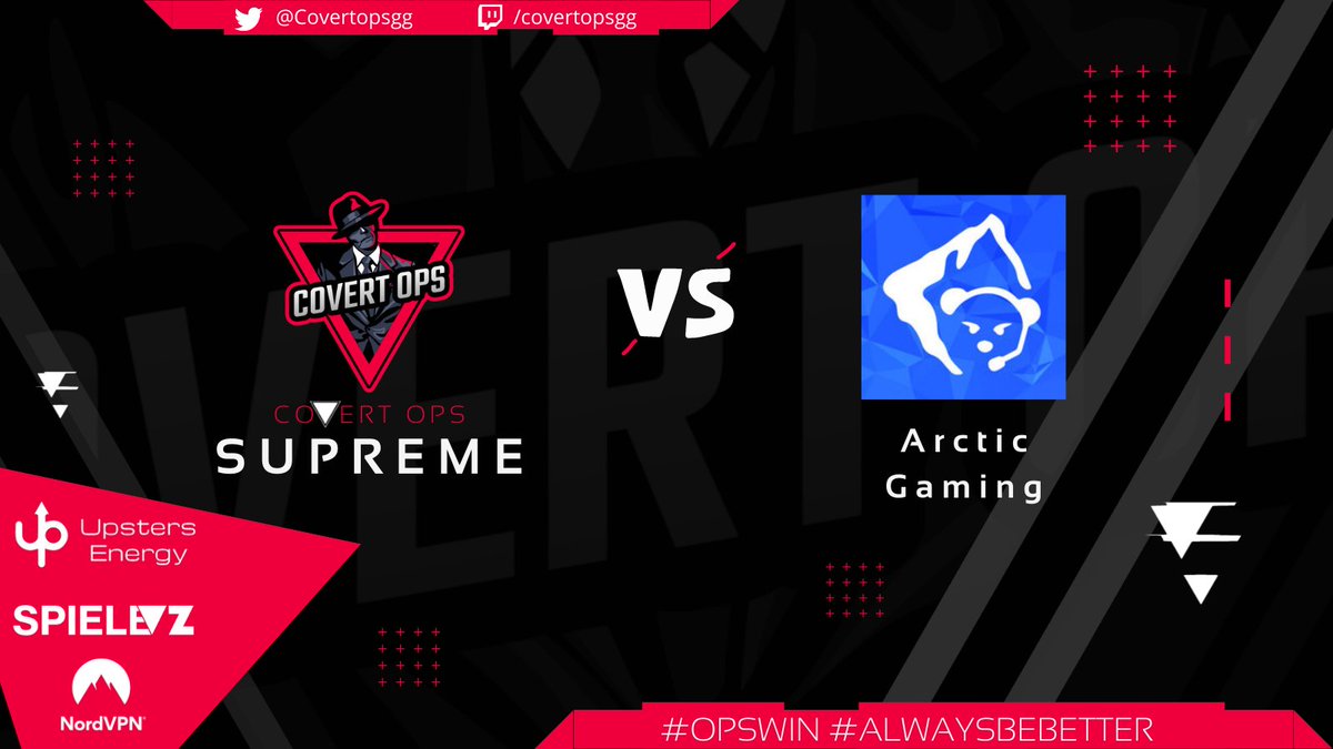 🚨Gameday🚨

With playoffs being still in sight we will smash team arctitc today to secure a 2-0 win.

⚔️<a href="/ArcticGamingCH/">ArcticGaming</a>
⏰ 5pm CET
🎤 🇬🇧 <a href="/SaprixCasts/">Saprix</a>
 ➗4.9
📺twitch.tv/covertopsgg

#OPSWIN #ALWAYSBEBETTER
