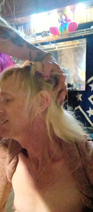 Being told...I'm going to breed you... The surprise was the facial and cum in my cute hair do... Off