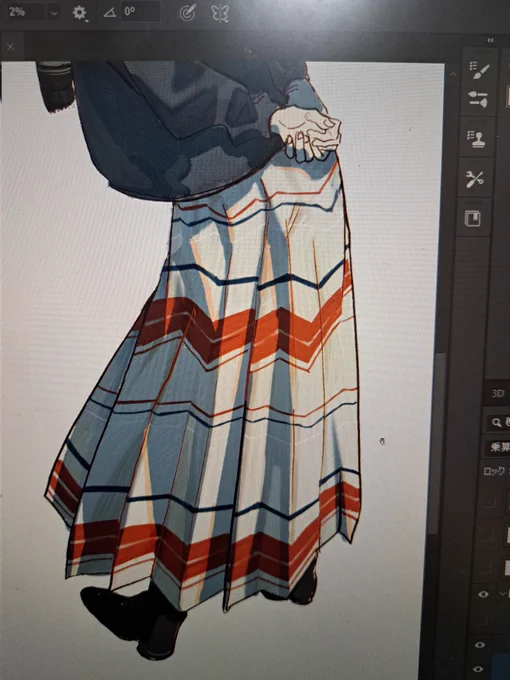 隙間を見つけて描いています。 
