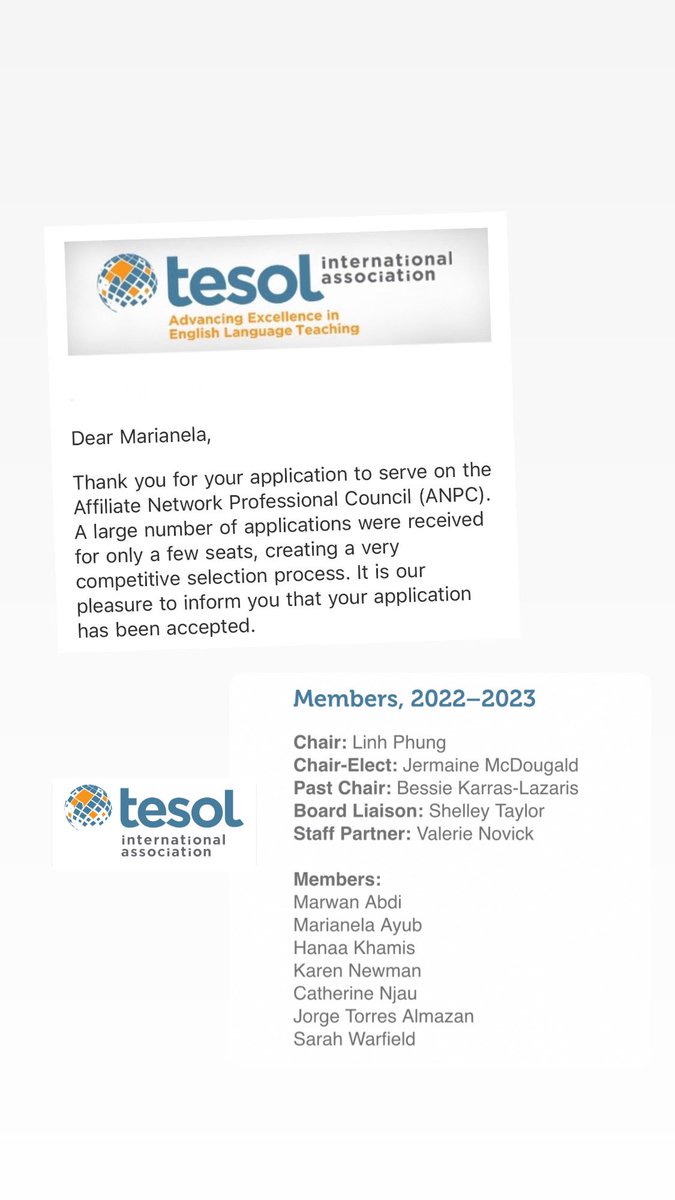 I am proud and honored to share with you that I will be serving on the TESOL International Affiliate Network Professional Council (ANPC) beginning this November.
I look forward to working alongside this inspiring group of professional to create a stronger Affiliate Network.