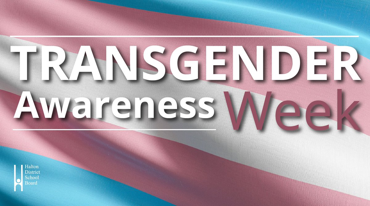 HaltonDSB's tweet photo. The #HDSB recognizes Transgender Awareness Week (Nov. 13-19). This week and throughout the school year, we celebrate and honour the lives of trans and nonbinary people. https://t.co/w3TrNefxE2