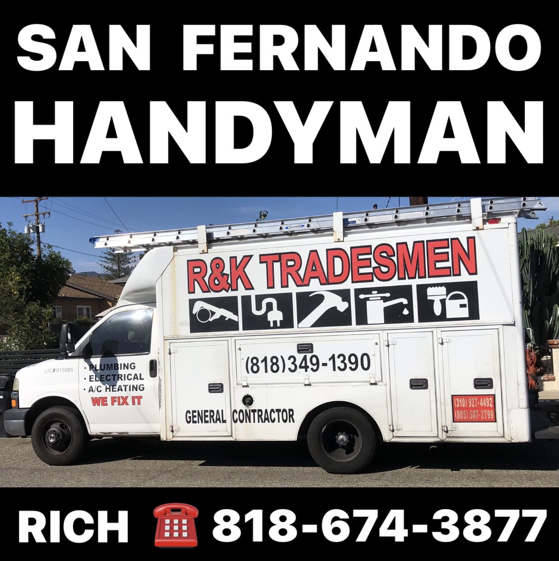 RKTRADESMEN's tweet photo. #Hollywood #PorterRanch #HiddenHills #MissionHills #VallyVillage #Reseda #VanNuys #SunValley #Calabasas #Malibu #BeverlyHills #WoodlandHills #ShermanOaks #SimiValley #ThousandOaks #StudioCity #Northridge #GranadaHills #WestHills #Tarzana #Encino #Handyman #Electrician #Plumber #1 https://t.co/ff9YThjv17