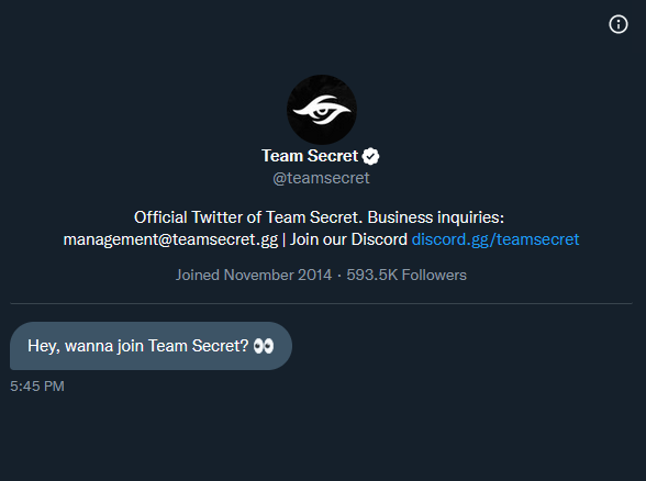 Team Secret tweet media
