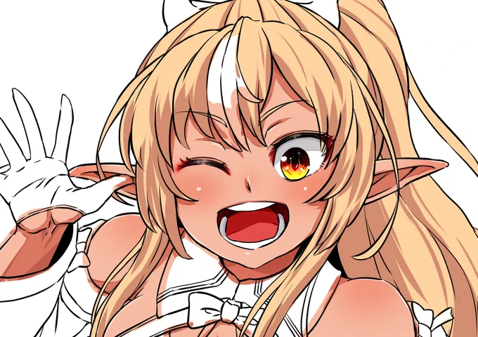 ハーフエルフ描いとる 