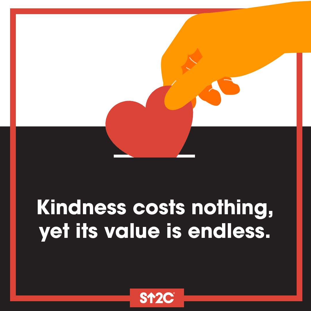 SU2C's tweet photo. The smallest act of kindness can make a huge difference when someone needs it most. This #WorldKindnessDay, we challenge you to join us by doing one kind act for someone else today. ❤️ #StandUpToCancer https://t.co/jZkRPhINGx
