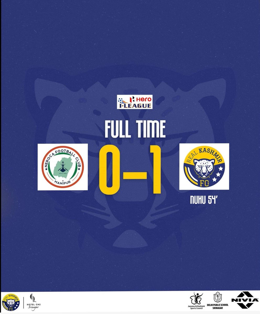 Much to the delight of our fans as Snow leopards made a perfect start in Hero I-League 2022-2023 by defeating NEROCA FC with 1-0 at Khuman Lampak Stadium Imphal. Nuhu Isshak Seidu scored a goal for RKFC. #RealKashmirFC #SnowLeopards #HeroIleague #Footballforall