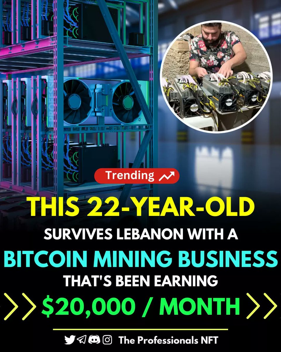 TheProfNFT's tweet photo. It has been 26 months since Abu Daher first set up shop, and he says that business is thriving.

Follow 👉 @TheProfNFT 

#bitcoinmining #bitcoinnews https://t.co/AN4gIM8hgp