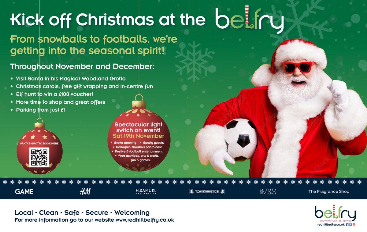 The countdown to Christmas starts on Saturday 19 November <a href="/BelfryShopping/">Belfry Shopping Centre</a> #Redhill when the cast of this year's Panto <a href="/HarlequinTheat/">Harlequin Theatre & Cinema</a> turn on the Christmas lights.
redhillbelfry.co.uk/news-events/ne…
#SupportLocal #ChristmasLights