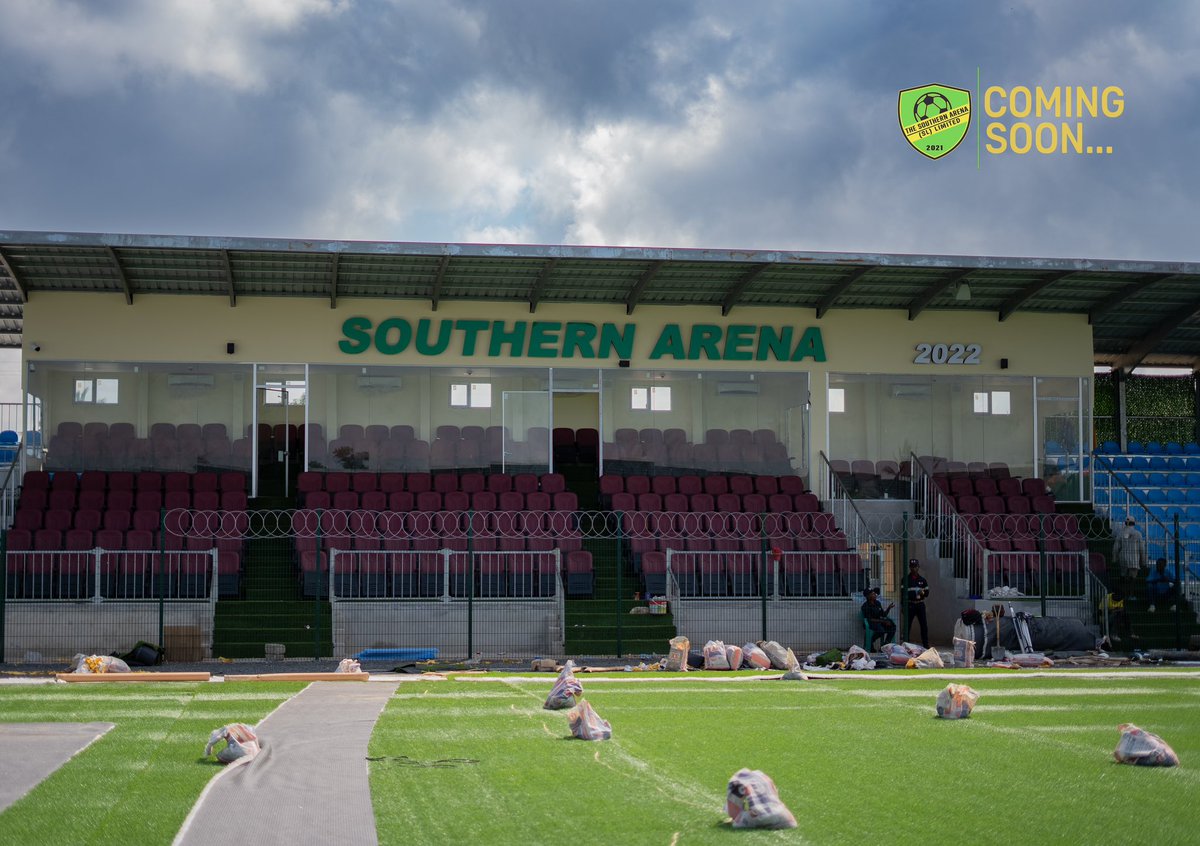 southernarena's tweet photo. @integralgroupgl Site Chief Muhammed Aksoy has disclosed that the construction of @southernarena in Bo City is at its final phase and expected to be ready early 2023. He added that, “if completed, the 6,000 capacity stadium will have the best playing turf within the sub-region”. https://t.co/hNNByPT9VX