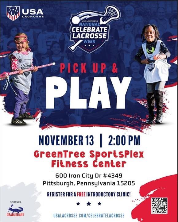Have a young one interested in giving lacrosse a try but don’t have the gear? The 79ers Lacrosse Club has partnered with <a href="/USA_Lacrosse/">USA Lacrosse</a> in the Celebrate Lacrosse clinics which offer a chance for kids to pick up and play. 

It’s free to register: bit.ly/3UuxqXA 

#burghlax