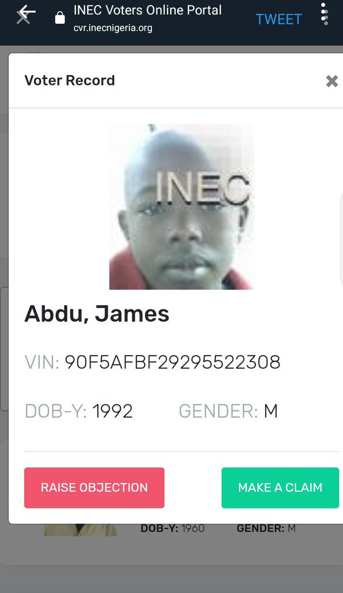INEC has refused to allow God use them. Going through the voters registers we came across this. Even a blind man can see that these two are children below the voting age. Why did INEC officials register them? <a href="/inecnigeria/">INEC Nigeria</a> !!!