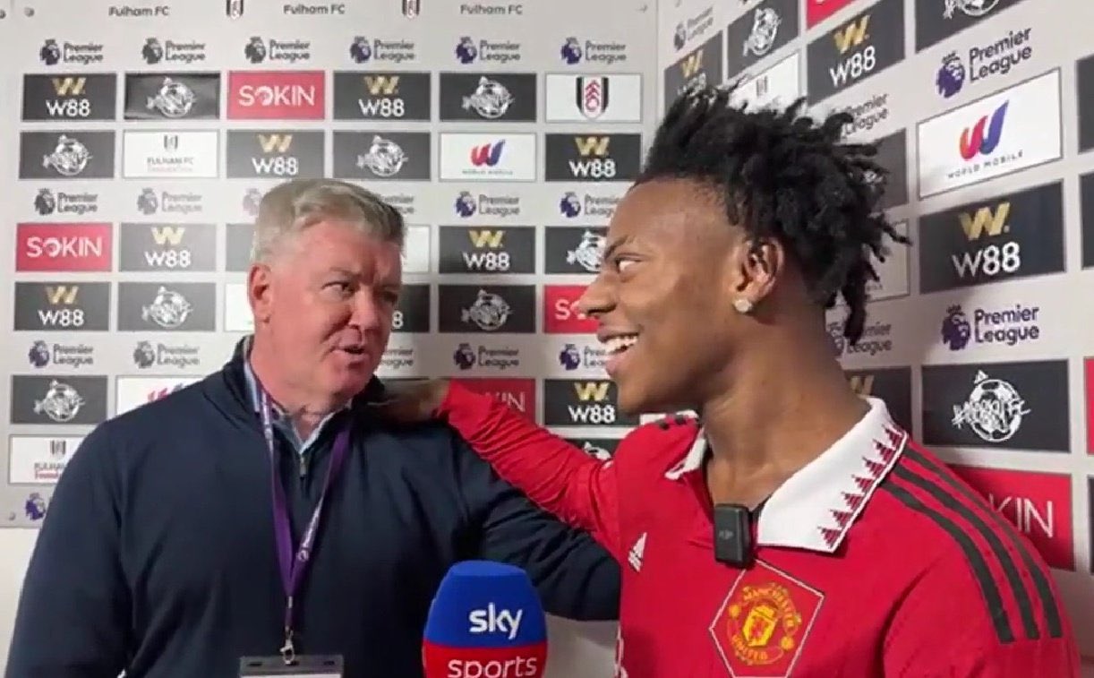 A photo of a pre-match interview with mufcmpb