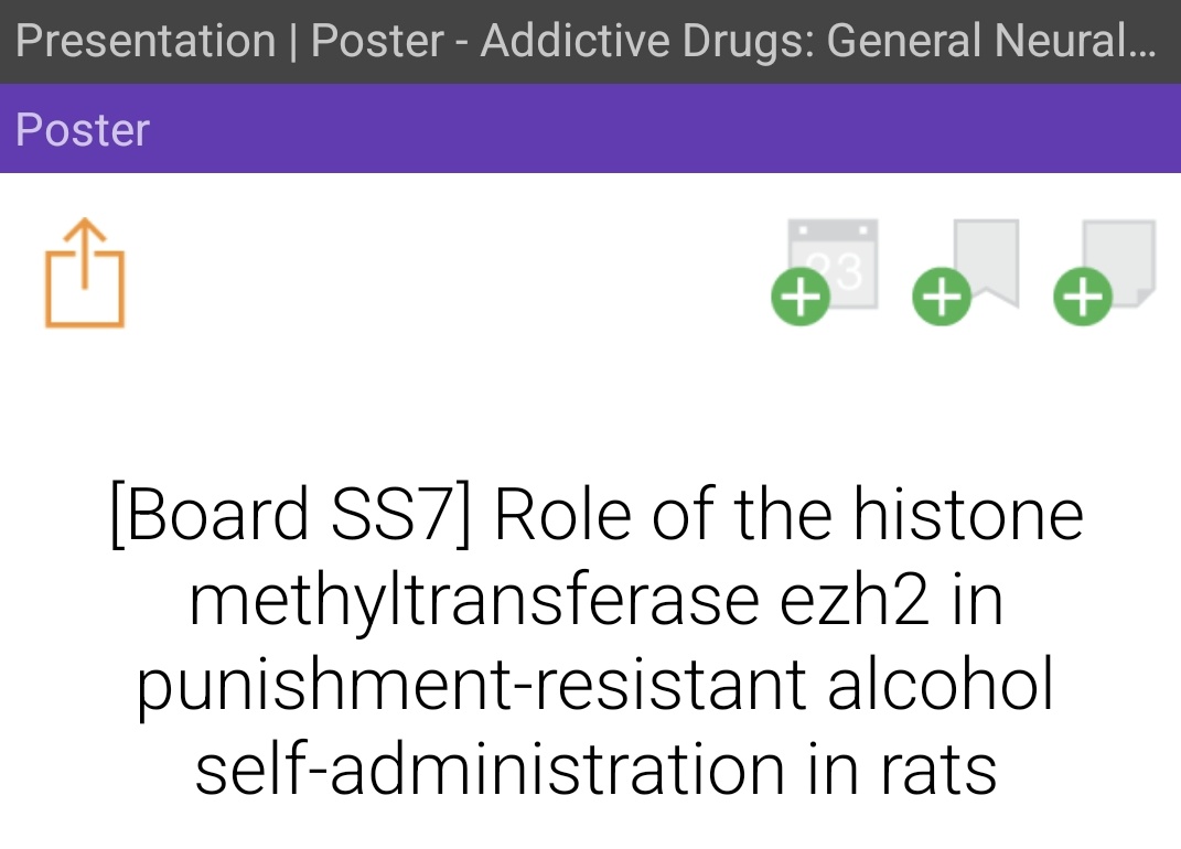 At #SfN22 and interested in the molecular mechanisms involved in alcohol consumption despite negative consequences? Stop by my poster SS7