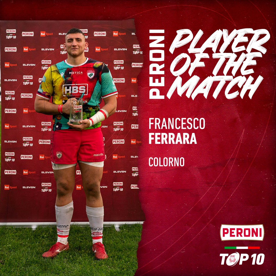 Federugby's tweet photo. 🔴 #PeroniTOP10 

🏆 5ª Giornata | Player of the Match 🏅

▪ Francesco #Ferrara, Colorno
▪ Massimiliano #Chiappini, Fiamme Oro
▪ Samuela #Vunisa, Calvisano

#rugbypassioneitaliana https://t.co/JT2SHqnhMN