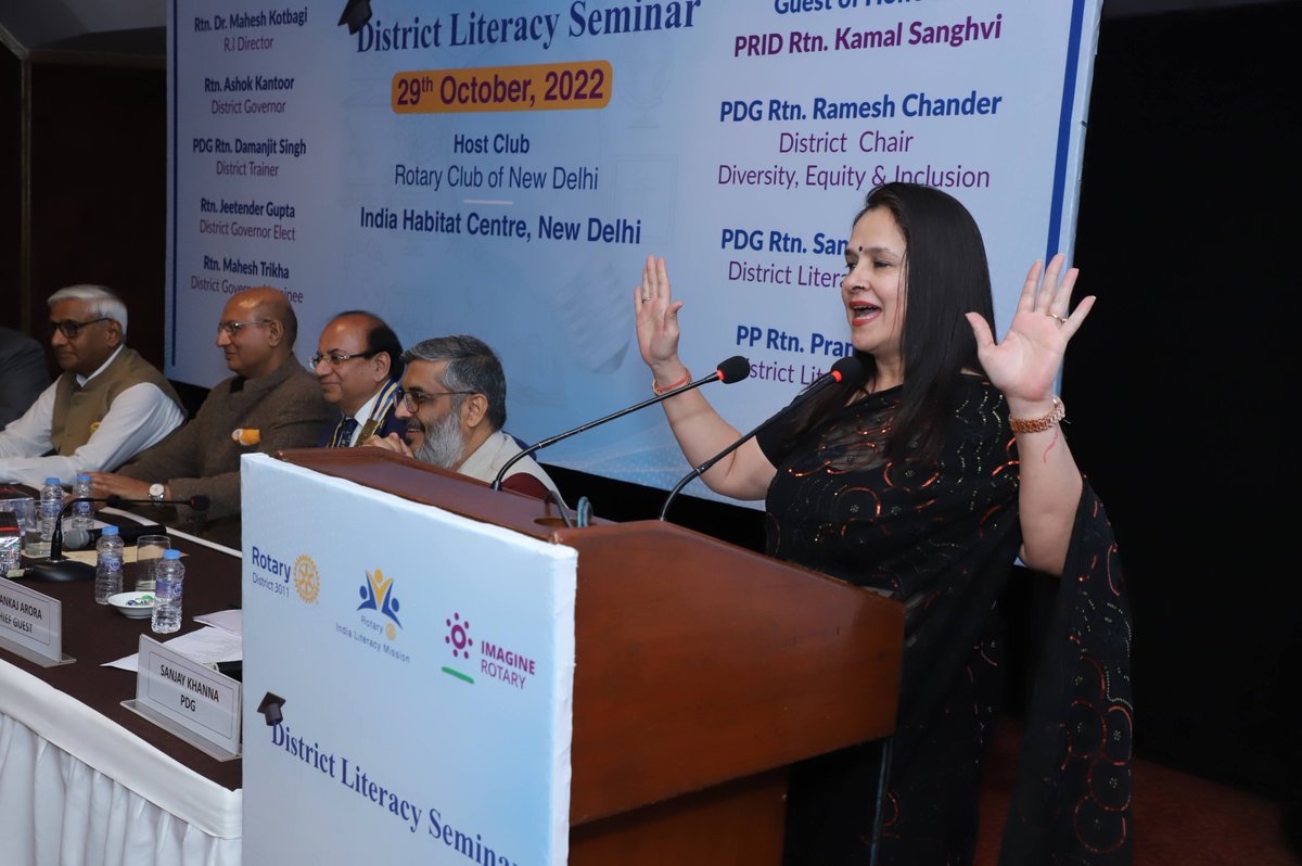 The District Literacy Seminar, organised and hosted by Rotary Club of New Delhi was held at India Habitat Centre, New Delhi. #rotary #rotaryinternational #literacyseminar #literacy #districtliteracyseminar #district3011 #rid3011