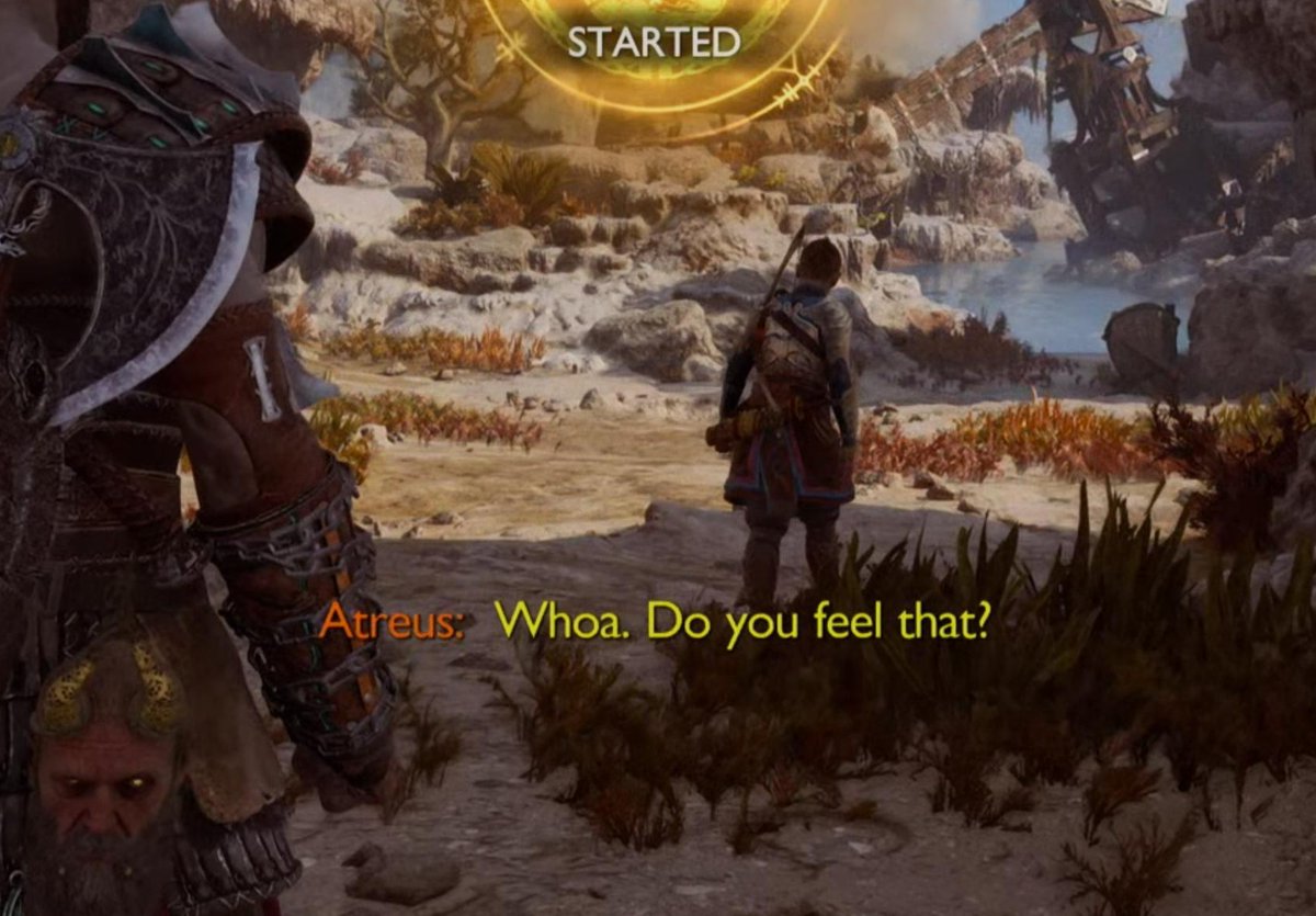WhoaNeverWoah's tweet photo. God of War Ragnarök starts off incredibly strong before it dissolves into an inconsistent mess. Not sure Sony Santa Monica will ever be able to recover from it. https://t.co/POZWdsWyta