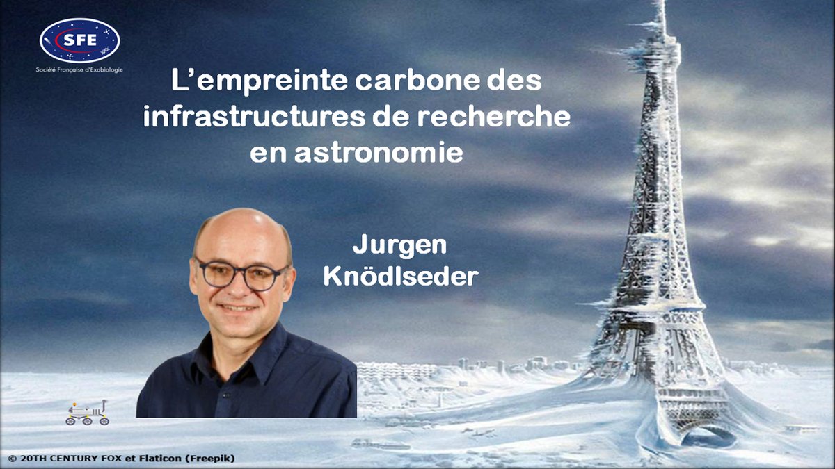 SFExobio's tweet photo. L’empreinte carbone des infrastructures de recherche en astronomie.  
Une présentation passionnante et argumentée de la part de Jurgen Knödlseder au cours de la réunion "Trop tard pour faire de l’exobio ? Exobiologie et Enjeux Climatiques" 
https://t.co/JrQTxK7LCF https://t.co/82Ap2fUIk6