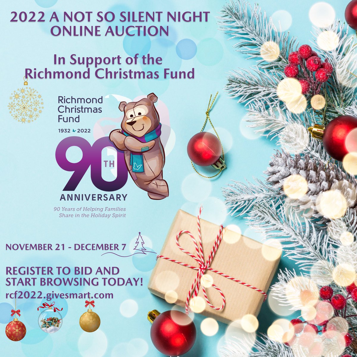 The Richmond Christmas Fund's 2022 Online Auction launches November 21, but why wait? You can register to bid and start browsing the items today! Whether you're looking for restaurant gift cards, a new air fryer, or an Apple Watch, we've got you covered at rcf2022.givesmart.com