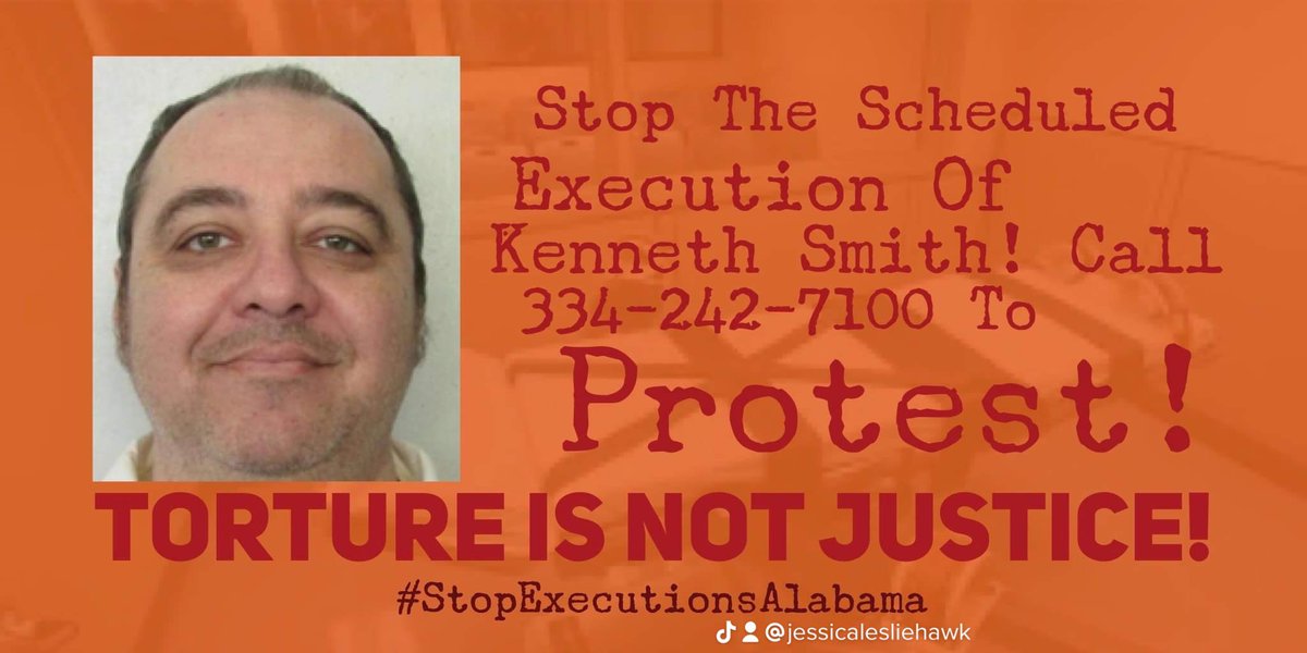 I hear from some who know #KennethSmith that he has accepted his scheduled execution this week! That doesn’t mean that WE should! Please contact <a href="/GovernorKayIvey/">Governor Kay Ivey</a> and ask her to uphold her #ProLife values and halt this unjust &amp; unfair execution! #StopExecutionsAlabama