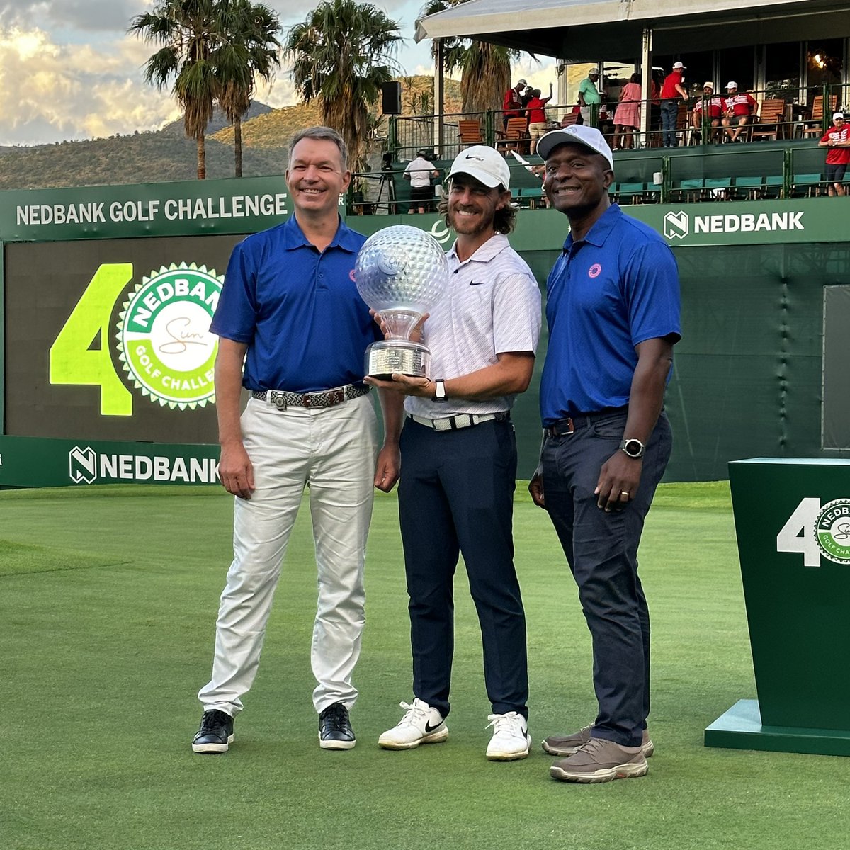Congratulations to the winner of the Nedbank Golf Challenge, Tommy Fleetwood. 

Celebrating back-to-back wins! 🏆🏆

#NGC2022 #AfricasMajor