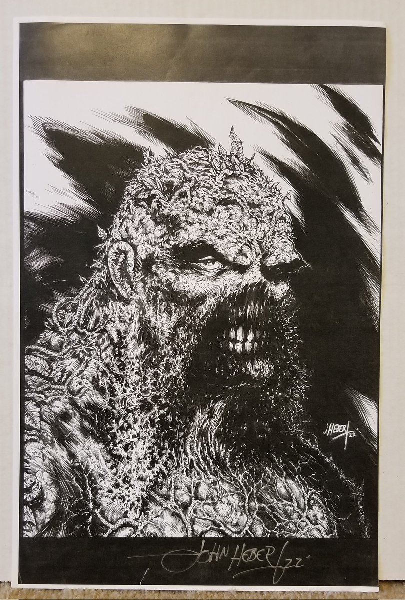 cotgreen's tweet photo. Some @Swampthing prints I picked up at #scrantoncomiccon . Swampy vs The Hulk by the legendary Rudy Nebres, inked by Bill Anderson, and a glorious black &amp; white piece by John Hebert! #swampthing #OriginalArtwork #artprints #comicbooks https://t.co/Xx64cxUabU