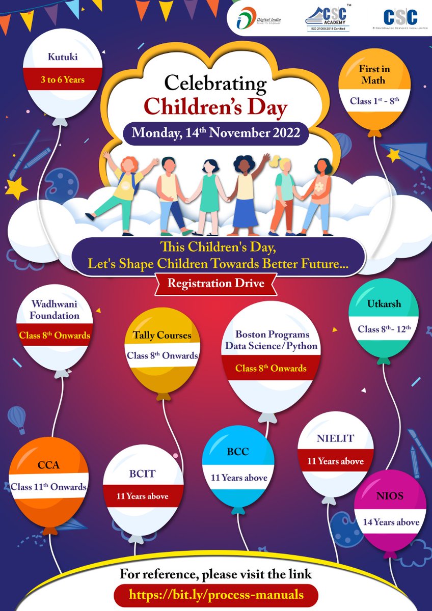 academy_csc's tweet photo. CSC Celebrating Children's Day - Registration Drive...

This Children's Day, Let's Shape Children Towards Better Future...

For reference, please visit: https://t.co/gaL9Rkm9pb

#CSC #ChildrensDay2022 #ChildrensDay #ChildrensDaySpecial #CSCAcademy https://t.co/EUikIfbVJR