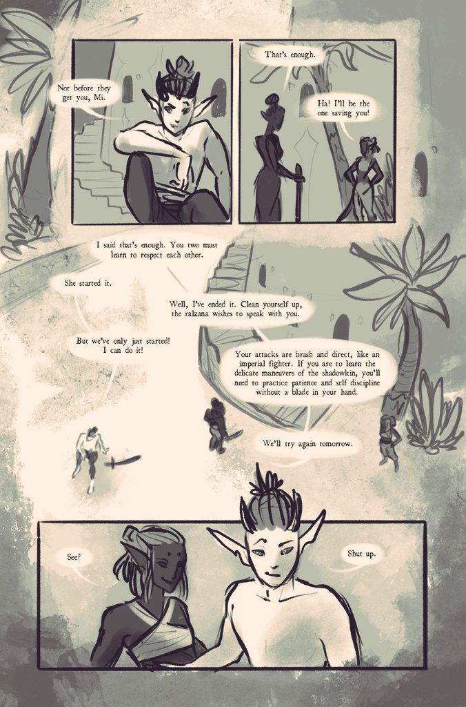 SashaWren's tweet photo. A quick sneak peek at my sketchings of chapter two @FoxFeetComic #ComingSoon https://t.co/zIKdmMxMwr