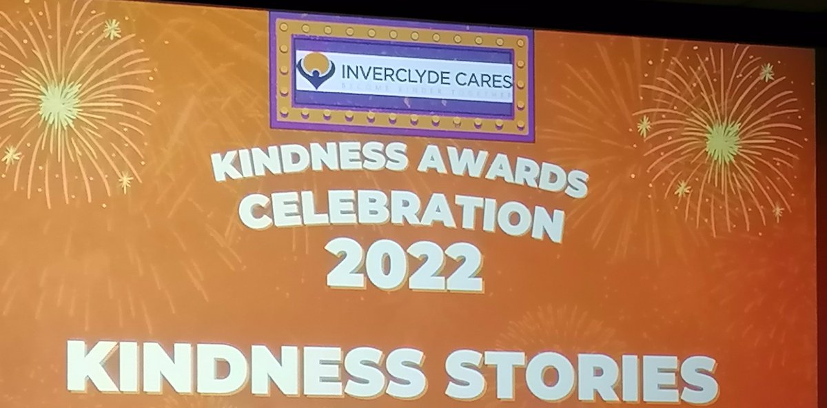 Attended kindness Awards ceremony this afternoon at the Waterfront cinema Amazing award winners from all age groups across our community Well done to all involved @inverclyde @cvsinverclyde @InverclydeHSCP