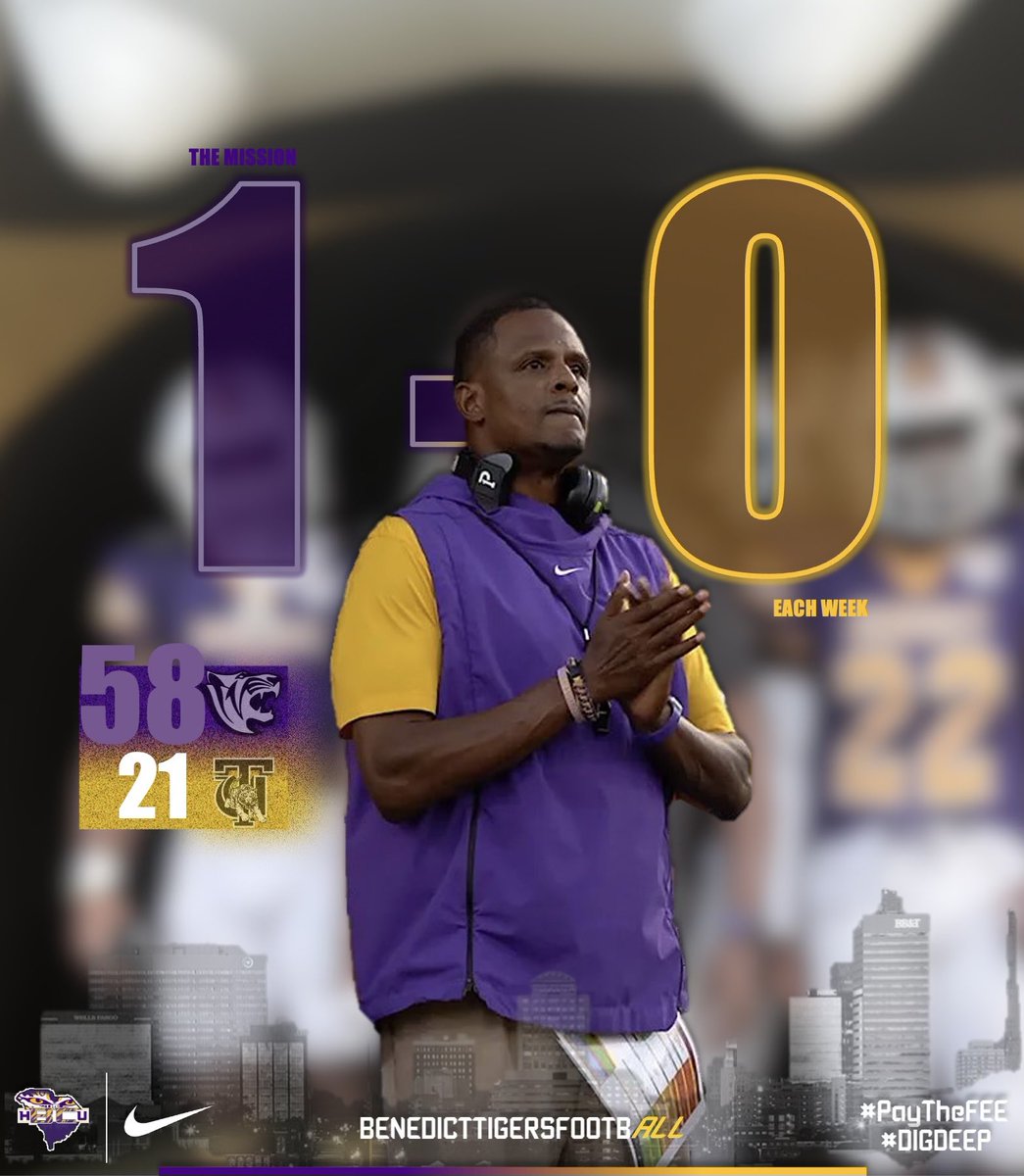 coachberry77's tweet photo. Go Tigers! Praise God! To God be the Glory🙏🏾! Great Team win yesterday versus Tuskegee University for the 2022 SIAC CHAMPIONSHIP. Proud of the players, coaching staff and our dedicated support staff. Same mission every week: 1-0...  MISSION ACCOMPLISHED! #CWCW #PaytheFEE #FAMILY https://t.co/7vBbRgmx1d