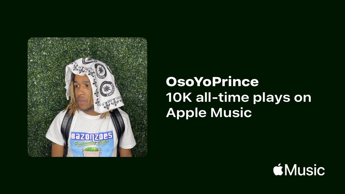 OsoYoPrince's tweet photo. Just passed a new Milestone on @AppleMusic. Thanks for listening!
https://t.co/kce5ynB7ZT https://t.co/BhL78Tw6Sa