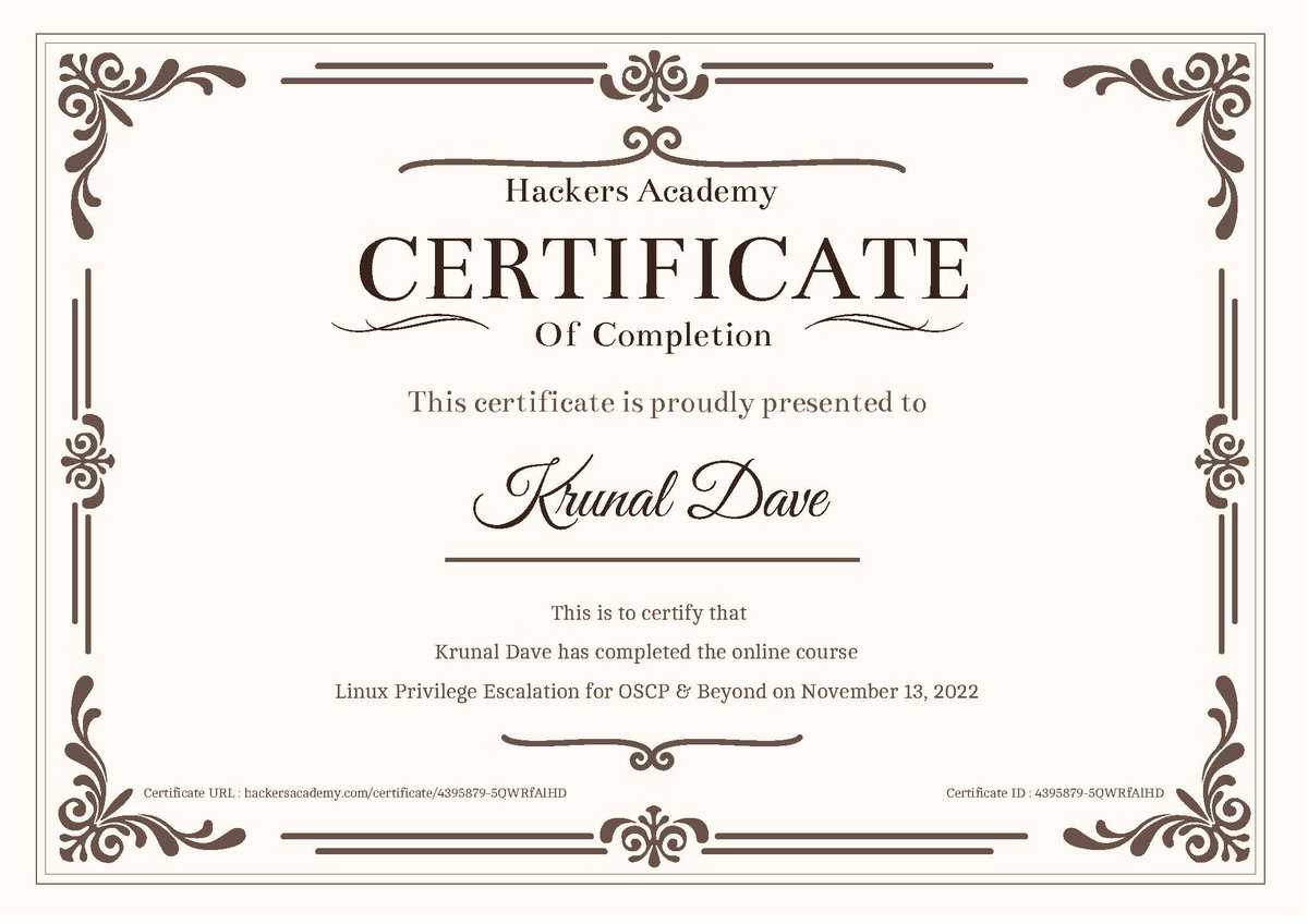 kdave_1's tweet image. @0xTib3rius #oscp #linuxprivesc #security #pentesting #ethicalhacking