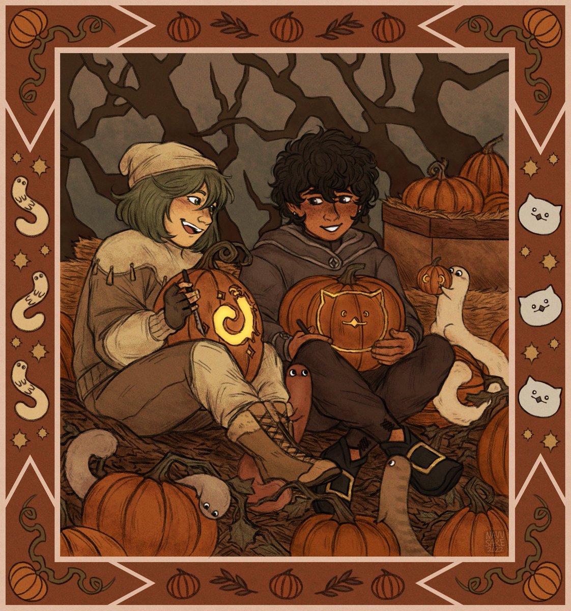 🍁🍂 at the pumpkin patch! 🍂🍁

#whaexchange2022 gift for @_aaeim!!

#Δ帽子 #witchhatatelier