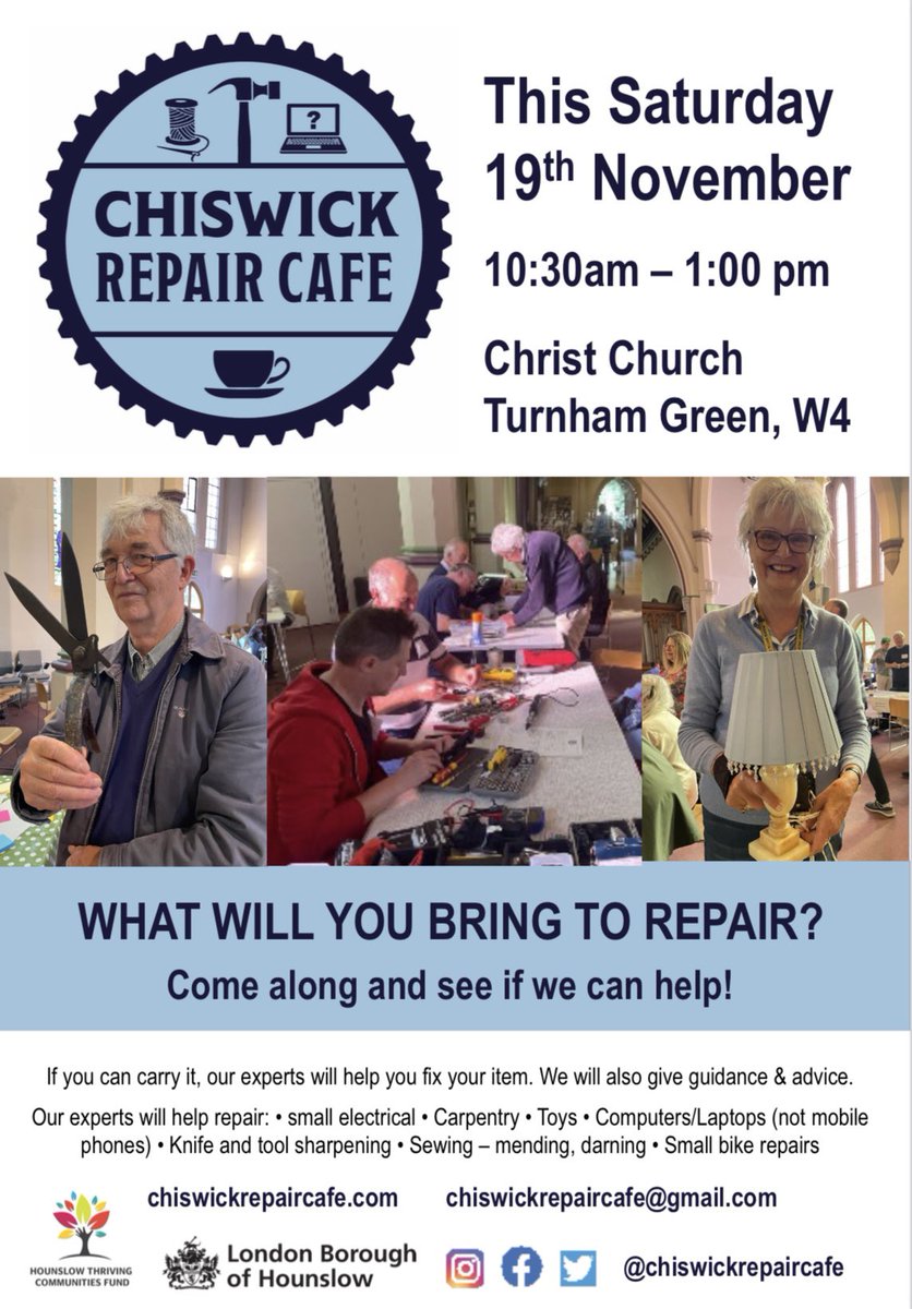 Looking forward to seeing you on Saturday!
Bring your: 🔌🪑🏺🧸💻🔪🧣👖🚲
And don’t forget there’s ☕️and 🎂!