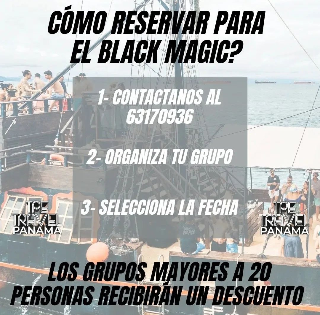 Blackmagicpty está aquí!
Todo incluido desde $89 x persona!
Contáctanos al 63170936 o click al link de nuestro perfil ✅
Info@tpetravelpanama.com
tpetravelpanama.com