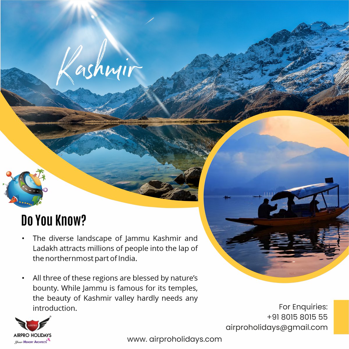 airproholidays's tweet photo. It's Cold. It's Countryside. It's Kashmir!

Visit Kashmir on your next vacation!
Book with us - https://t.co/ngt9g98VP4

#airproholidays #memoryarchitects #kashmir #india #chennai #travel #tour #vacation #custom #relax #doctors #lawyerlife #businessman #businesswomen #follow https://t.co/HCpFNqX7Rk