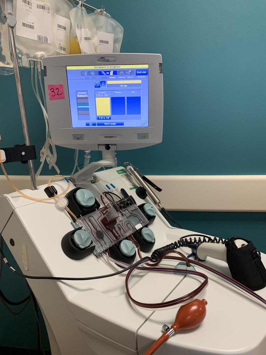 First time donating platelets using one arm vs both arms. One arm only took 80 minutes vs 120 minutes using both arms. Thank you <a href="/CarterBloodCare/">Carter BloodCare</a> for the hospitality this morning 🙏🏾

Remember to donate blood/platelets/plasma this holiday season. #BloodDonation