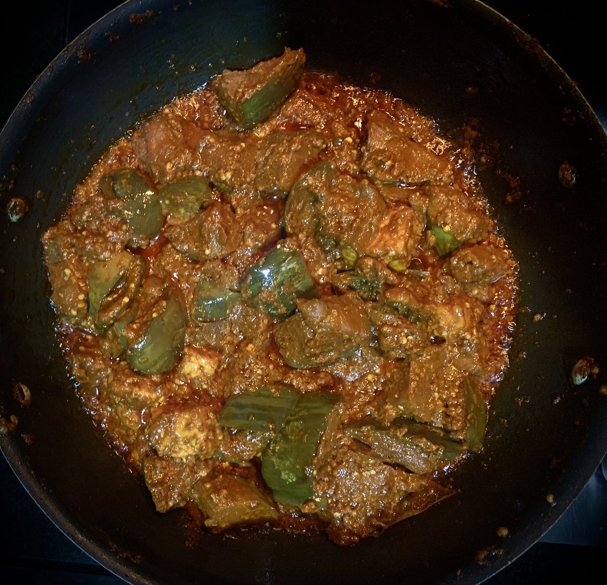 anilbhatortho's tweet photo. Adapted the Kundapur chicken #GheeRoast recipe to this special GI tagged Brinjal called #MattuGulla and the taste is divine 😋

Thanks to @sujayrn for getting me the authentic buffalo milk ghee 🙂 https://t.co/FJIgOlWu8O