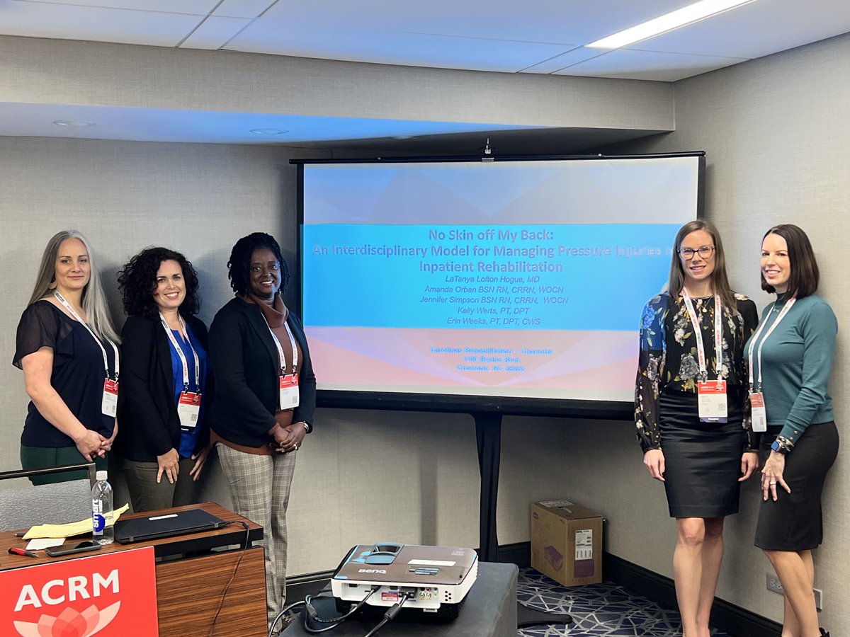 vishrajmd's tweet photo. Great work on the final day of #ACRM22 @ACRMtweets in Chicago. Excellent work by our SCI and wound care team talking about wound recovery; great working with @EaddyRonella and Casey Gadd on what may have been our best presentation together! @CarolinasRehab #TheNewCR @AtriumHealth https://t.co/9knKMrxio9