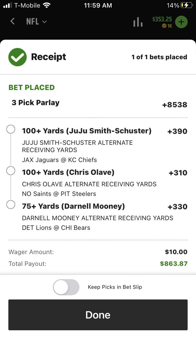 BangersFiring's tweet photo. Lock this in. It’s hitting. +8538
#NFL #Lotto #parlay #GamblingTwiitter https://t.co/cfmY1vSld0