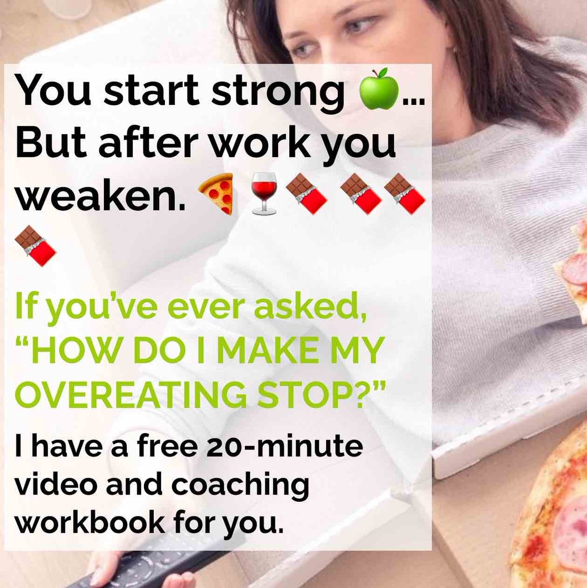 How do I stop overeating every day, after work? I have a free 20-minute video and self-coaching workbook for you. 

lauralloyd.co/gift/

#overeating #AfterWorkOverEating #workstress #pressure #workwellbeing #lifecoach #weightlosscoaching
