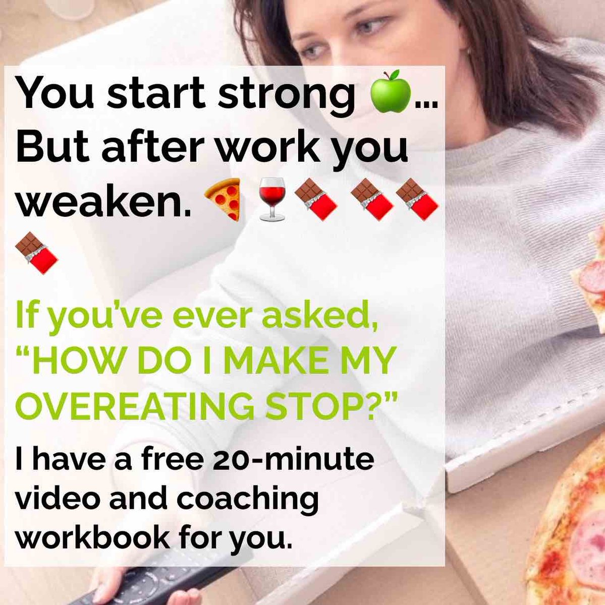 FoodPsychCoach's tweet photo. How do I stop overeating every day, after work? I have a free 20-minute video and self-coaching workbook for you.
https://t.co/el2pLdIdrn
#overeating #AfterWorkOverEating #workstress #pressure #workwellbeing #lifecoach #weightlosscoaching https://t.co/QB6NfahYDO