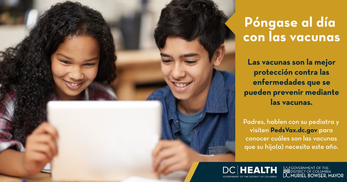 _DCHealth's tweet photo. Parents, help your child #GetBackOnTrack and ready for school-entry with their vaccinations. https://t.co/AT35trSxDD #Vaccineswork #DCHealth #COVID-19vaccine https://t.co/X4HeWDNZsG
