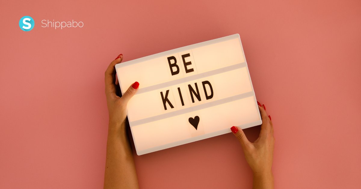 Shippabo's tweet photo. Today is #WorldKindnessDay, and at Shippabo, we believe in fostering a culture of empathy. Being kind doesn't just make others feel good. It also benefits our own mental health and well-being. https://t.co/6EvIaLoNKP