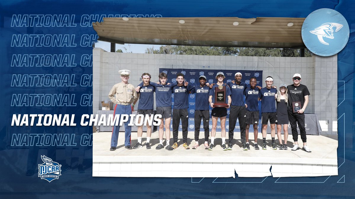 TrojanAthletic's tweet photo. Join us today at 4:45 in front of the Student Union to welcome home the 2022 NJCAA Men's National Champions, 5 NJCAA All-Americans, and the Men's Coach of the Meet! 

#TrojanPride https://t.co/381egfKSF4