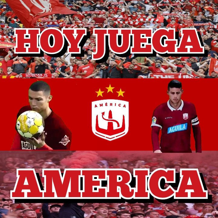 HOY JUEGA AMERICA 
17:40 HS 🇨🇴 
Vs <a href="/CuyabrosFC/">𝘾𝙪𝙮𝙖𝙗𝙧𝙤𝙨 𝙁𝘾 ⭐️⭐️</a> 
Por <a href="/LigaMafiayor/">Liga Kipsta Mafiayor. 🇨🇴</a> 
🏟 El Milenario de Armenia