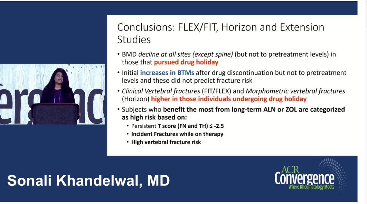 debaditya_roy's tweet photo. 🦴Great session on #Osteoporosis by Dr.Khandelwal 🦴
#ACR22 #ACRambassador @ACRheum
🙋♂️🙋♀️❓
🔥 Who are candidates for long term #ZoledronicAcid & #Aledronate?
🔥When to measure bone turnover markers?
🔥Risks ⚠️ & Benefits✅ of Drug Holiday
🔥What is Treat to Target Approach https://t.co/tlDrNGH7sk